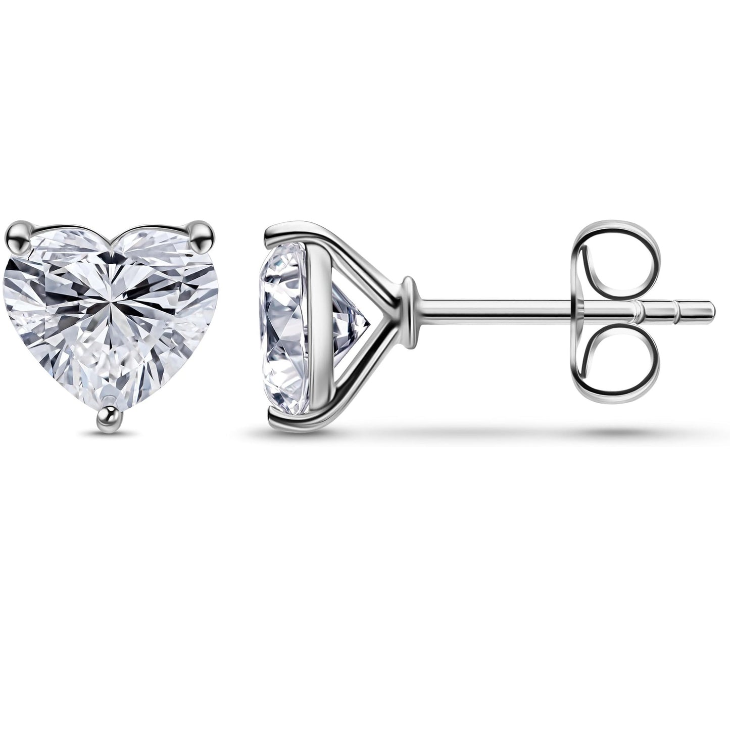 Heart Lab Grown Diamond Stud Earrings