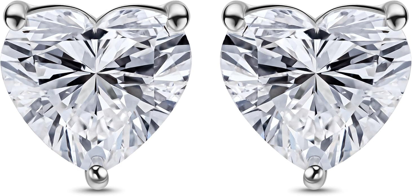 Heart Lab Grown Diamond Stud Earrings