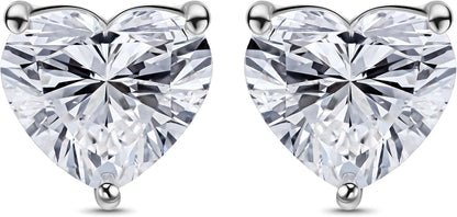 Heart Lab Grown Diamond Stud Earrings