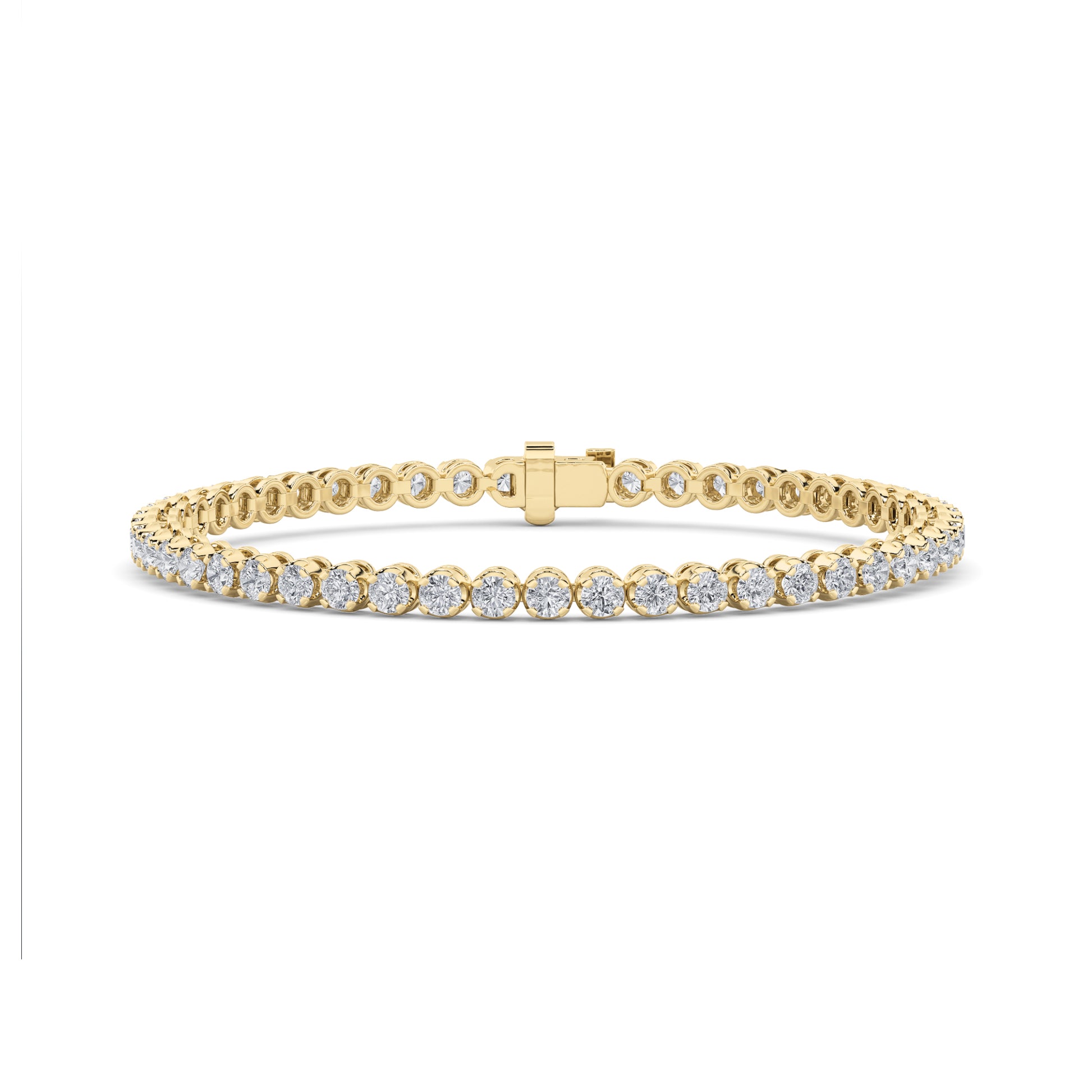 Lab Grown Round Diamonds Links 4-prong Tennis Bracelet - Brilliance Direct