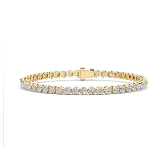 Lab Grown Round Diamonds Links 4-prong Tennis Bracelet - Brilliance Direct