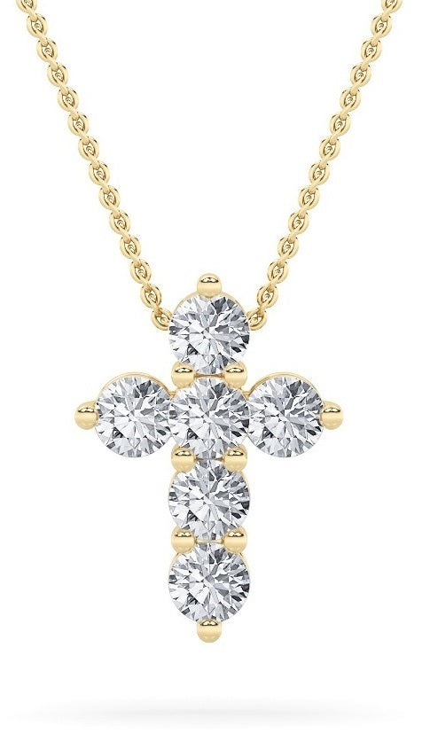 1.5CTW Lab Grown Diamonds Cross Pendant - Brilliance Direct