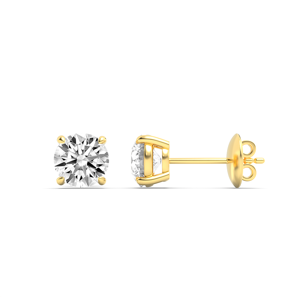 4 PRONG LAB GROWN ROUND DIAMOND STUDS - Brilliance Direct