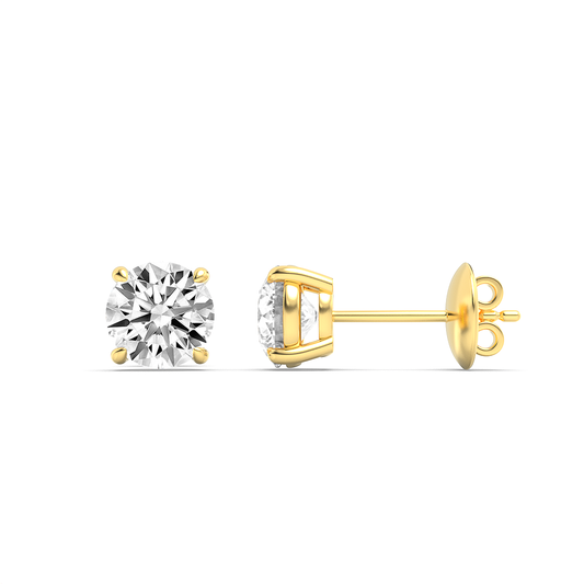 4 PRONG LAB GROWN ROUND DIAMOND STUDS - Brilliance Direct