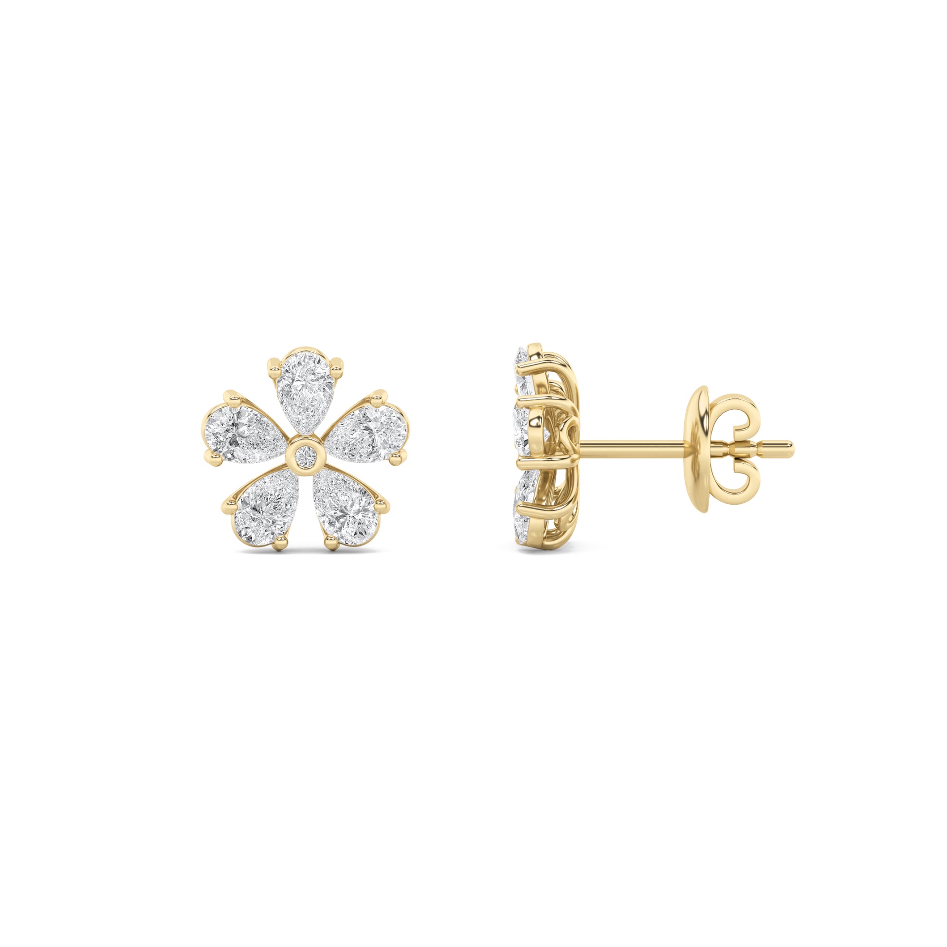 2.5CTW LAB GROWN DIAMONDS FLOWER STUDS - Brilliance Direct