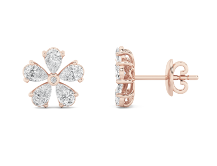 2.5CTW LAB GROWN DIAMONDS FLOWER STUDS - Brilliance Direct