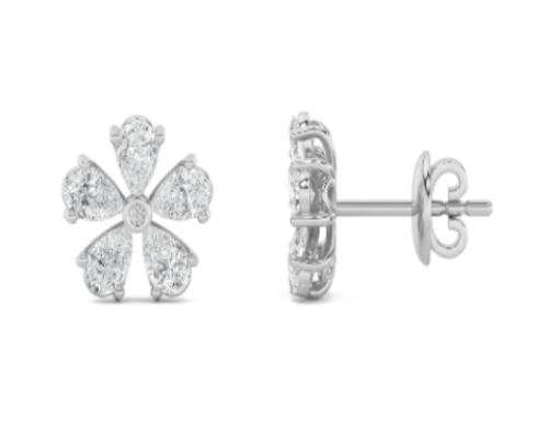 2.5CTW LAB GROWN DIAMONDS FLOWER STUDS - Brilliance Direct