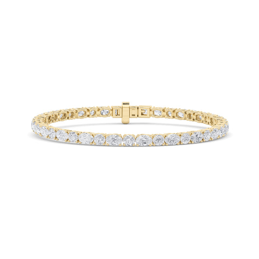 7CTW Round and Oval Lab Grown Diamond Tennis Bracelet - Brilliance Direct