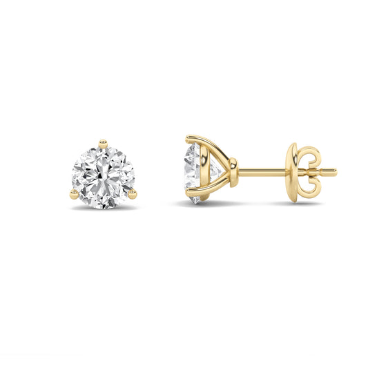 LAB GROWN ROUND DIAMONDS MARTINI PRONG STUDS - Brilliance Direct