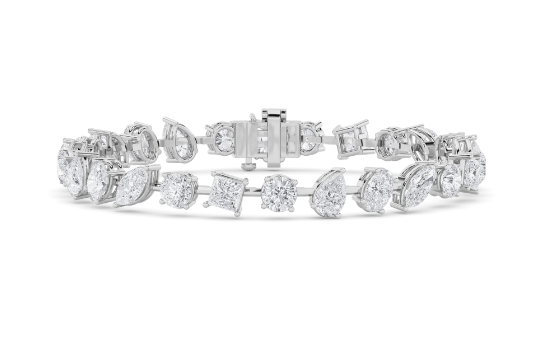 10.5CTW Lab Grown Diamonds Multi Shape Fashion Tennis Bracelet - Brilliance Direct