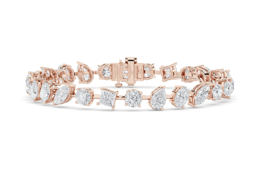 10.5CTW Lab Grown Diamonds Multi Shape Fashion Tennis Bracelet - Brilliance Direct