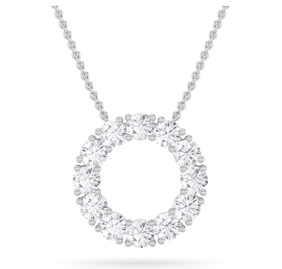 2CTW Round Circle Lab Grown Diamonds Pendant - Brilliance Direct