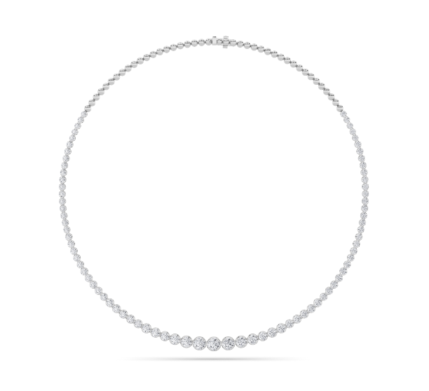 Halfway Graduated Tennis Necklace - Brilliance Direct