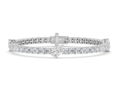 10CTW Pear Shape Lab Grown Diamonds Station Tennis Bracelet - Brilliance Direct