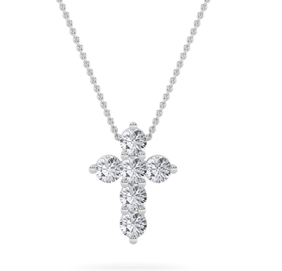 1.5CTW Lab Grown Diamonds Cross Pendant - Brilliance Direct