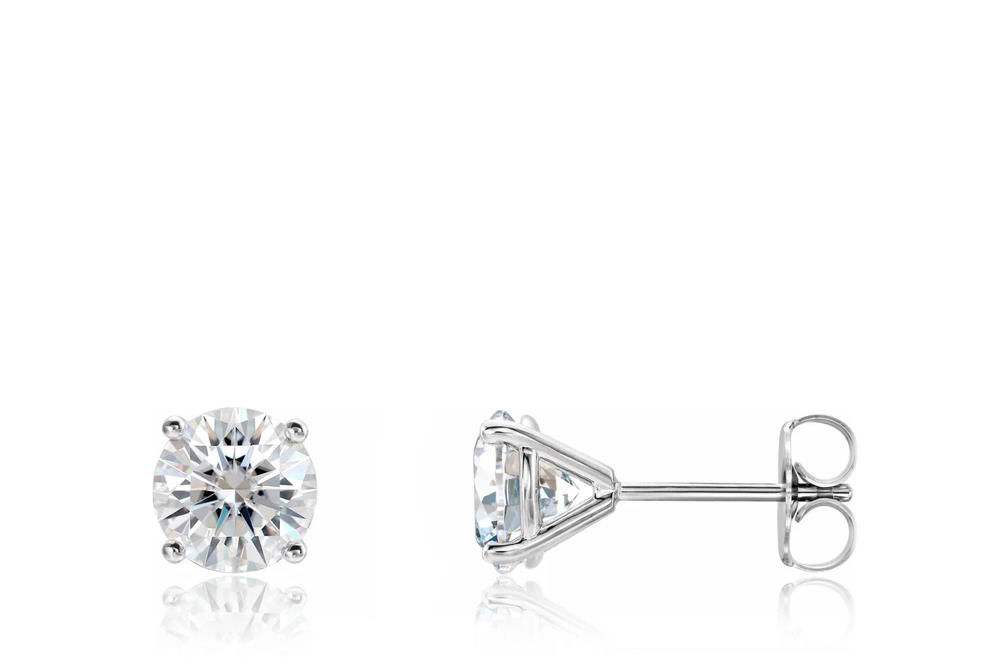 4 PRONG LAB GROWN ROUND DIAMOND STUDS - Brilliance Direct